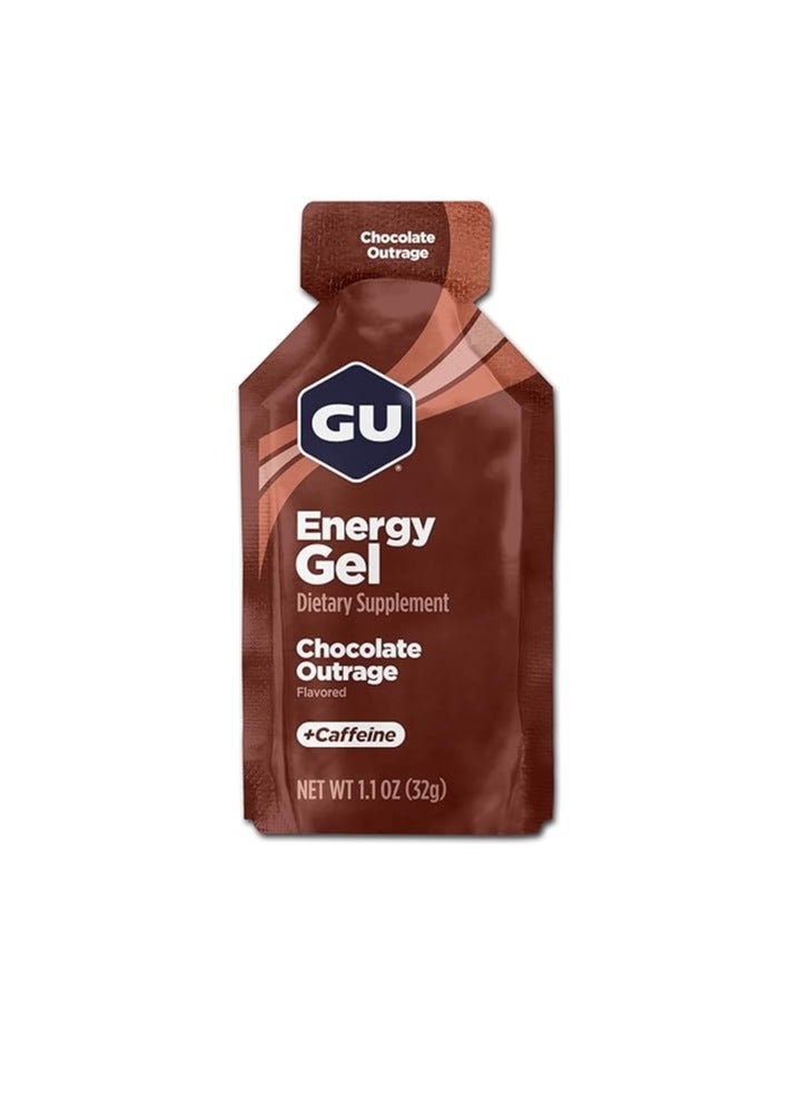 GU Energy Original Sports Nutrition Energy Gel, Vegan, Gluten-Free, Kosher, and Dairy-Free On-the-Go Energy for Any Workout, 8-Count, Chocolate Outrage - Image 1